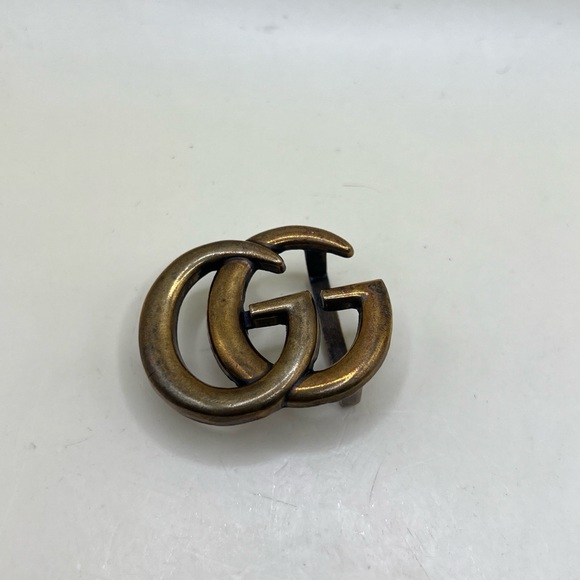 Vintage Gucci Bronze GG Monogram Reversible Belt Buckle only - Picture 1 of 8